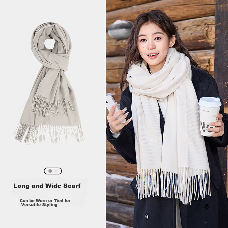 CAMEL Solid Color Scarf Shawl Dual-Use for Women