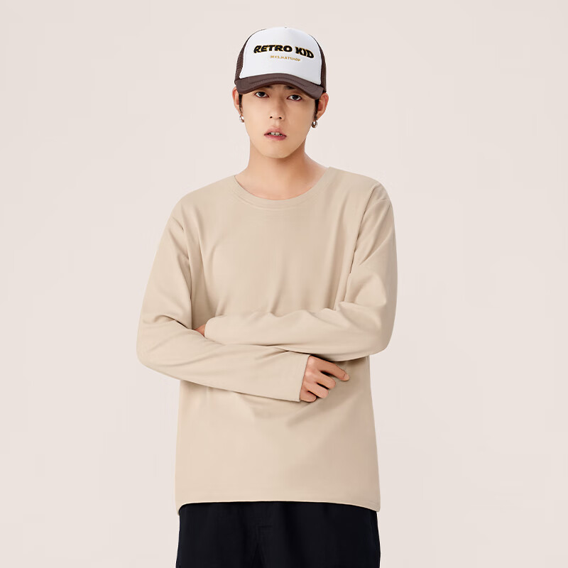 MINISO Men's Winter Warm Fleece Long Sleeve T-shirt