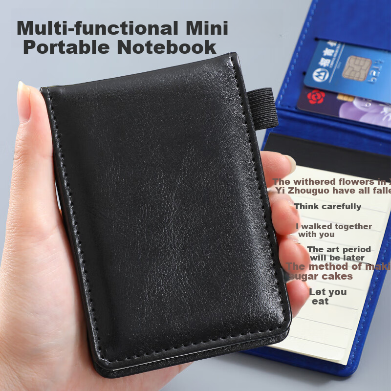 Jiaranheng Mini Pocket Notebook with Dual Card Holder