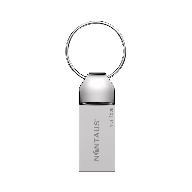NINTAUS 16GB USB2.0 Flash Drive with Steel Ring