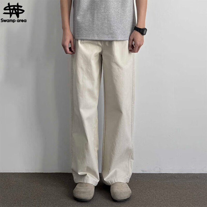 SWAMP AREA Retro Cargo Pants - Pure Cotton, Loose Fit