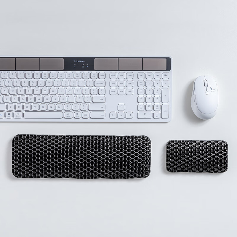 SANWA High-Elastic TPE Wrist Rest Set for Keyboard & Mouse