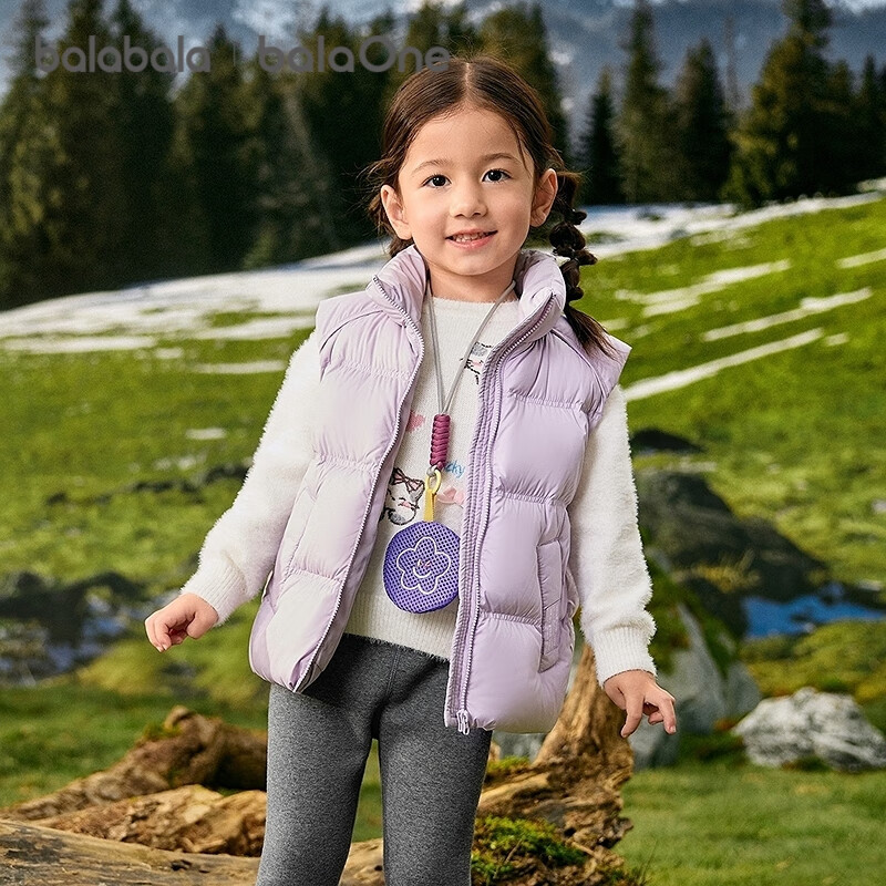 BALABALA Kids Down Vest 2025 Winter Warm