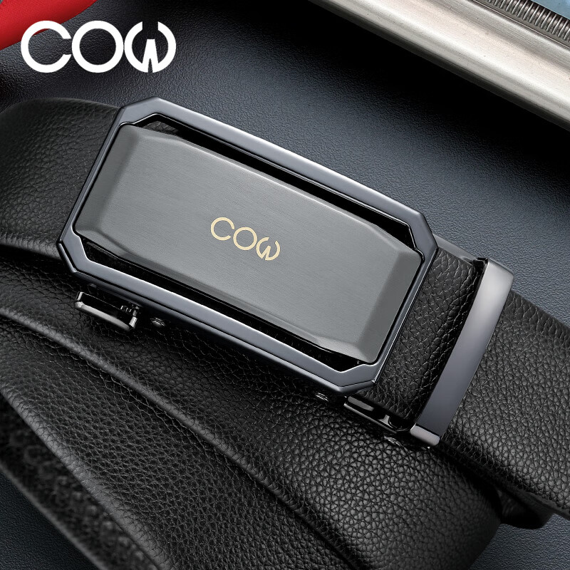COW Men's Belt - Top-Grain Leather with Automatic Buckle