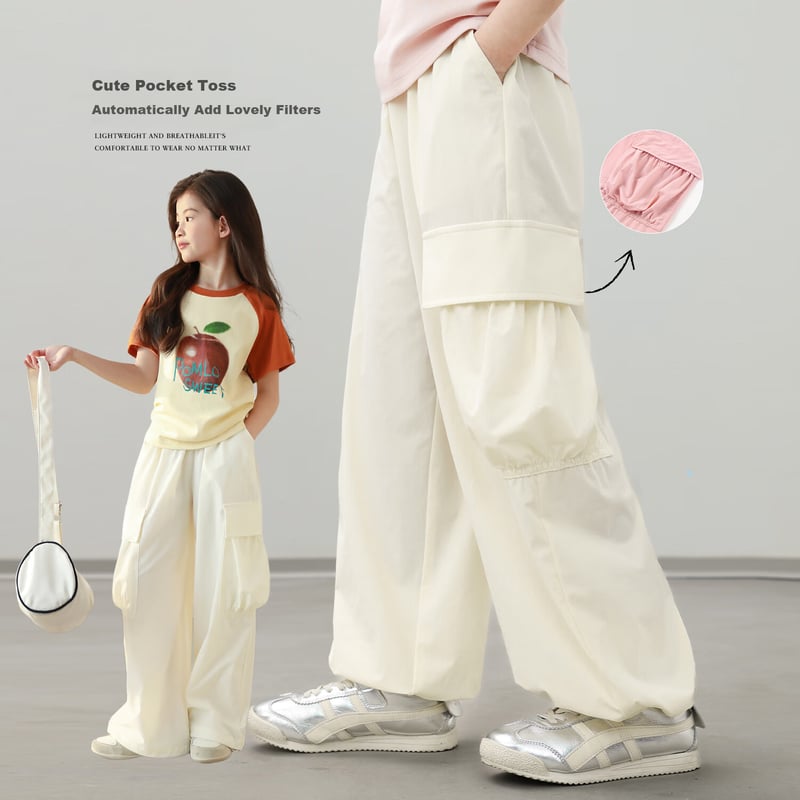 LUSON Girls' Summer Thin Pants 2025