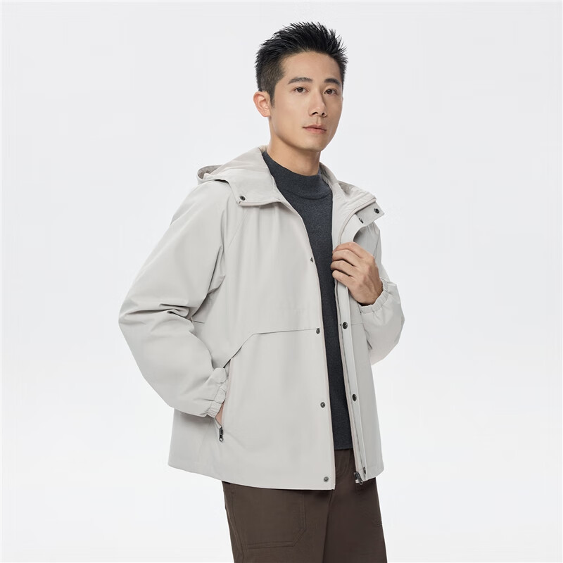 Giordano Men's Windproof Hooded Jacket