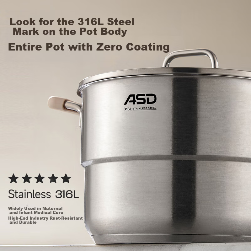 ASD 316L Double-Layer Soup Pot