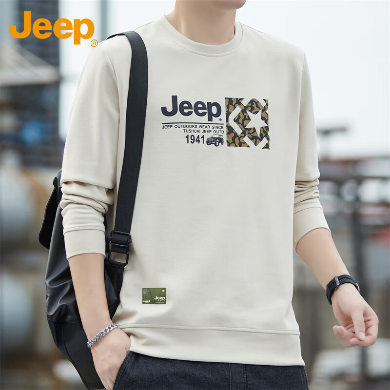 JEEP Men's Loose Crewneck Sweatshirt