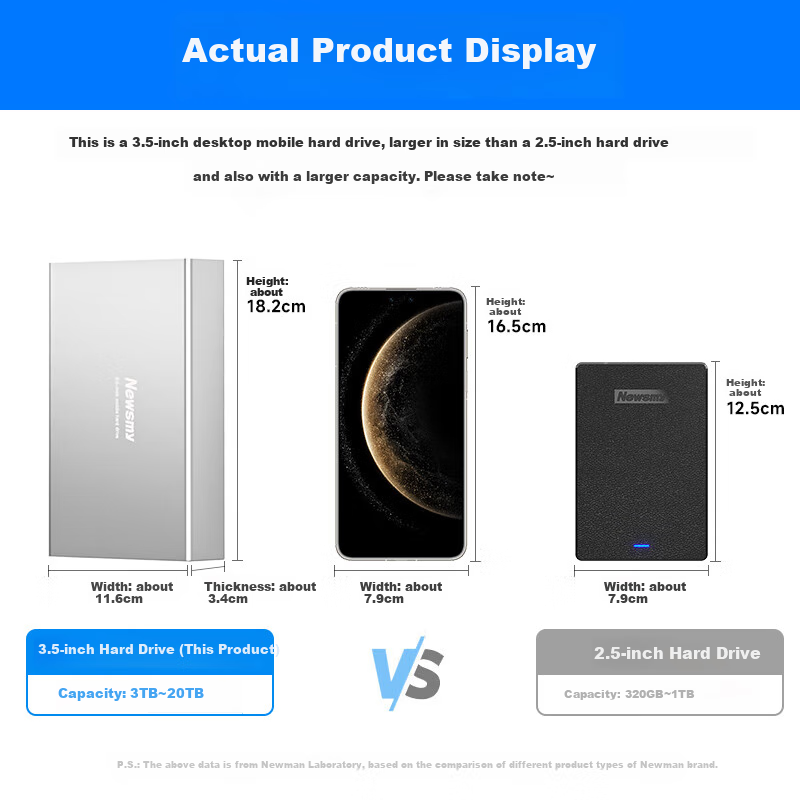 Newsmy 4TB Mechanical Hard Drive - Xingji Series Fashion Edition