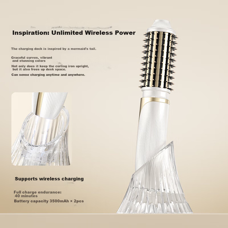 AKiracosme Wireless Volumizing Comb Curling Iron