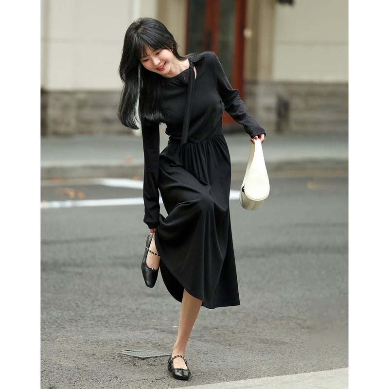 Mt Xiaoguangyingri Spring Autumn A-Line Dress