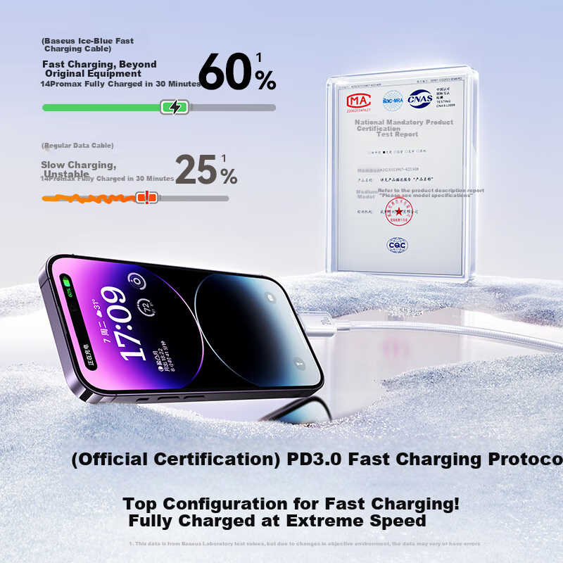 Baseus Apple Data Cable - Fast Charging for iPhone 14/13