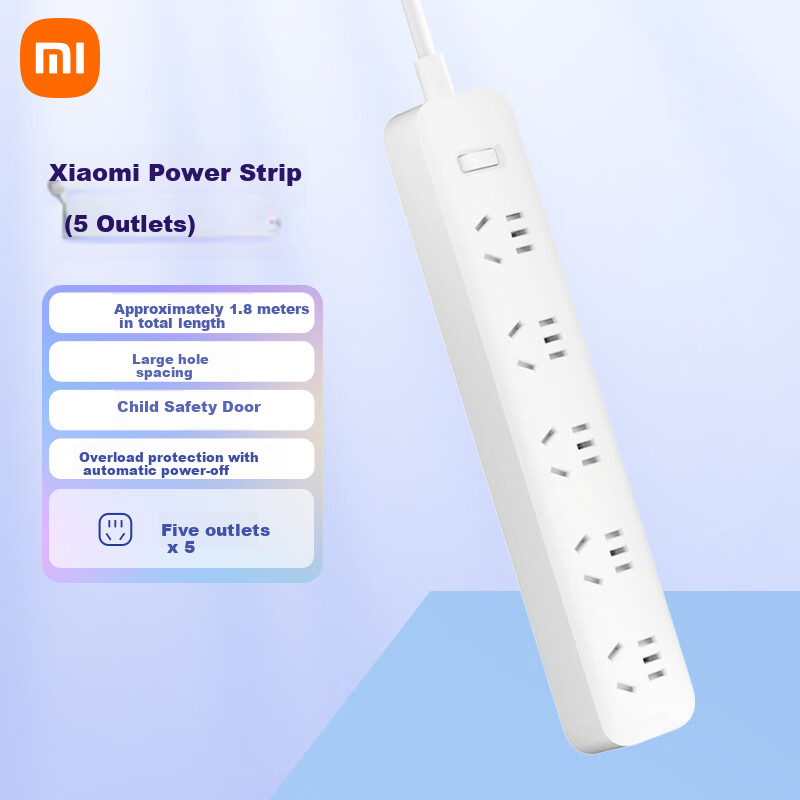 MI National Standard Power Socket with 5 Outlets