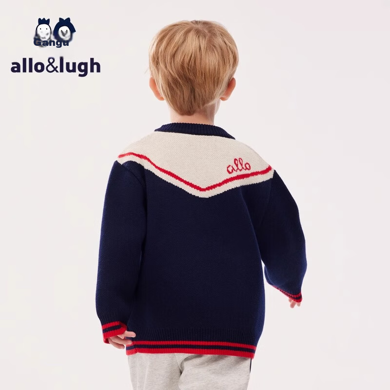Allo&lugh College Style Knit Pullover Sweater Jacket for Boys