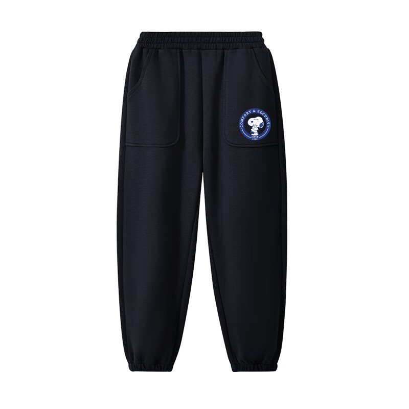 SNOOPY Kids Jogger Pants Black-Blue Circle