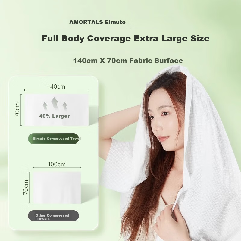 AMORTALS Thick Bath Towels - 12pcs Vacuum Sealed Set