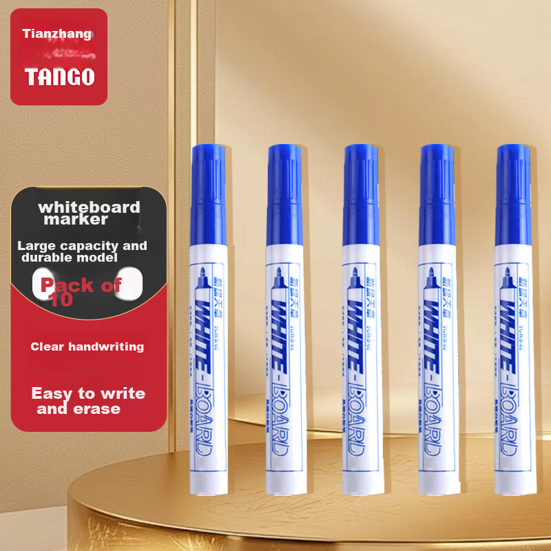 TANGO Blue Whiteboard Markers - 10-Pack, 2.8mm Tip