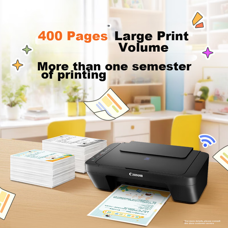 Canon E478 Color Inkjet Printer - Wireless Student Home Print/Copy/Scan