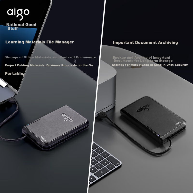 Aigo 4TB Portable Hard Drive HD806