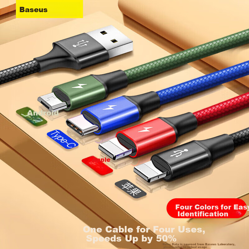 Baseus Dual Apple Data Cable - 3.5A Braided Fast Charging