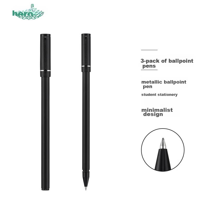 HERO Gel Pen A206 Black Metal 0.5mm
