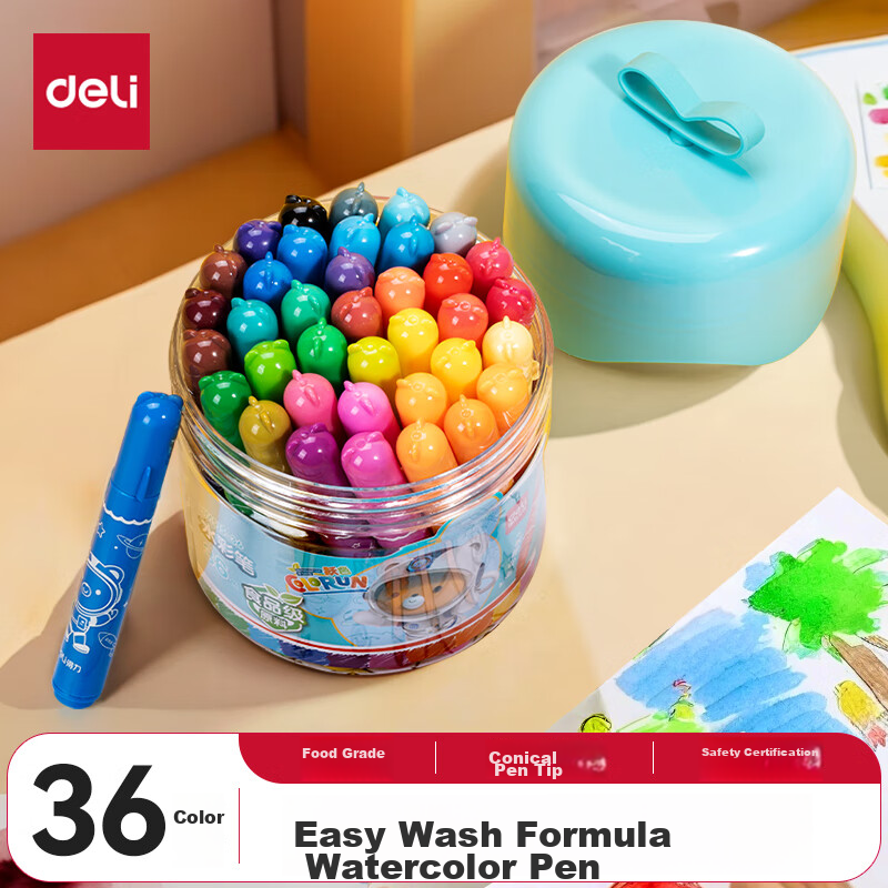 Deli Food Grade Watercolor Markers 36 Colors
