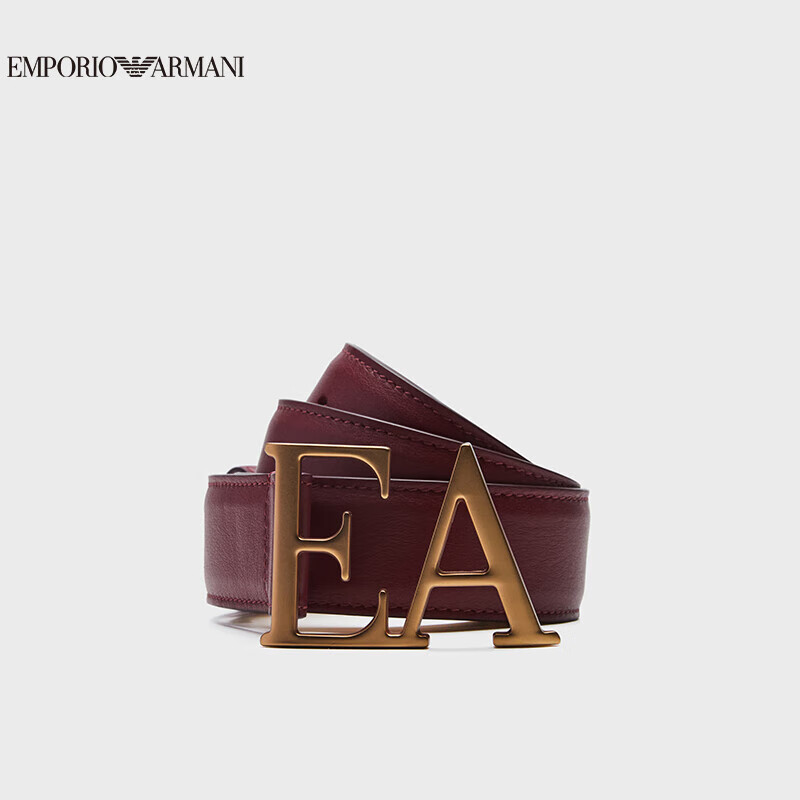 Armani Emporio Armani Women's Bordeaux Red Color-Block Belt