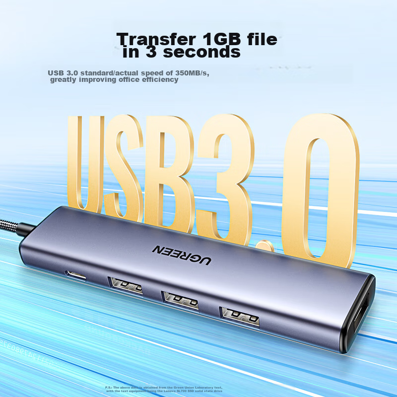 UGREEN USB 3.0 4-Port Hub Aluminum Alloy
