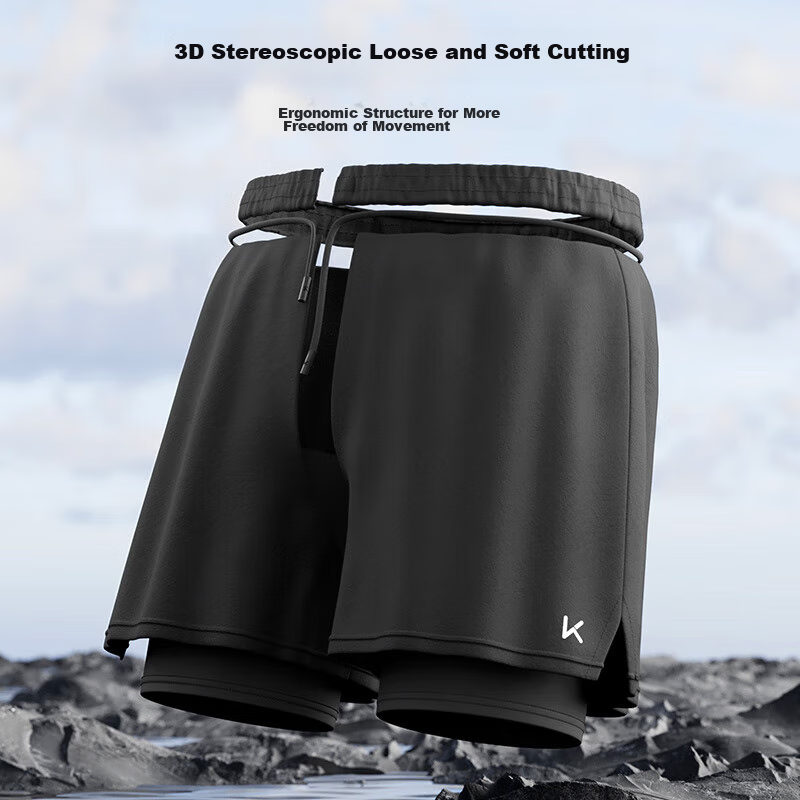 Keep Men's Double-Layer Swim Trunks
