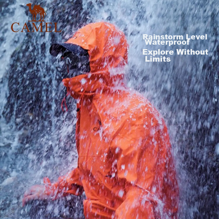 CAMEL Hard Shell Jacket - Waterproof Outdoor Jacket for Men and Women