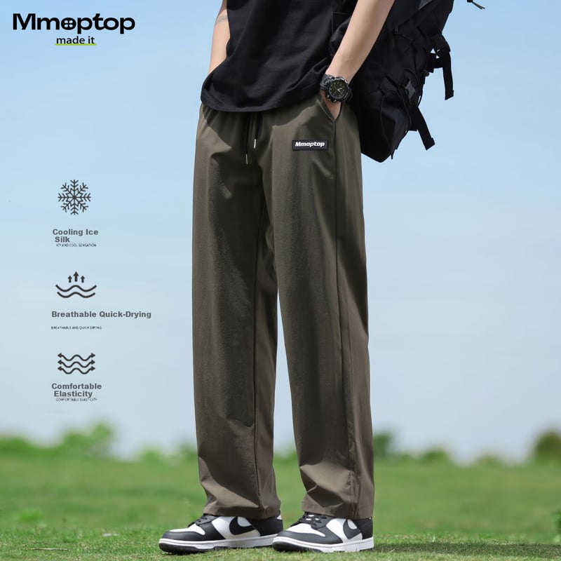 MMOPTOP Men's Casual Ice Silk Pants