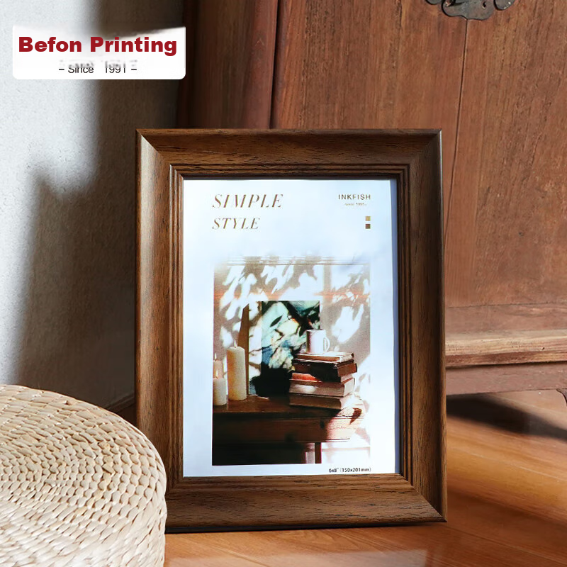 befon 6-Inch Vintage Walnut Photo Frame