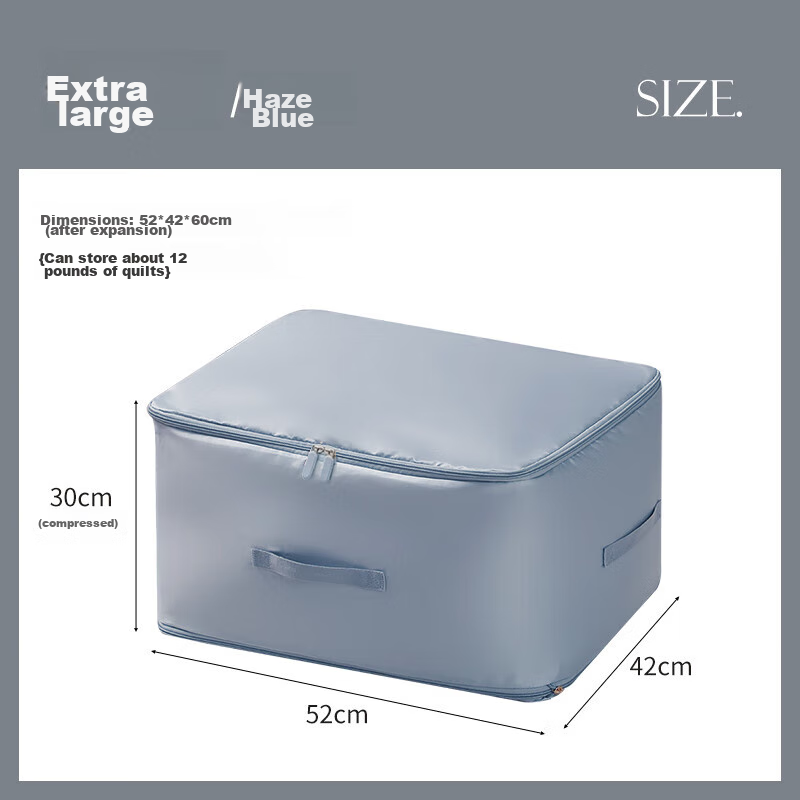 Baicaoyuan Blue Extra-Large Comforter Compression Storage Bag
