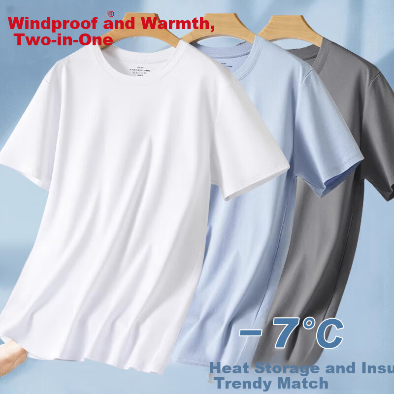 Hengyuanxiang Ice Silk Short-Sleeve T-Shirt for Men