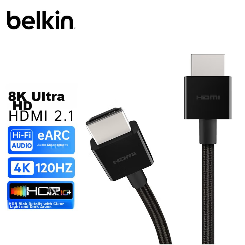 BELKIN HDMI 2.1 Braided Extension Cable 2m