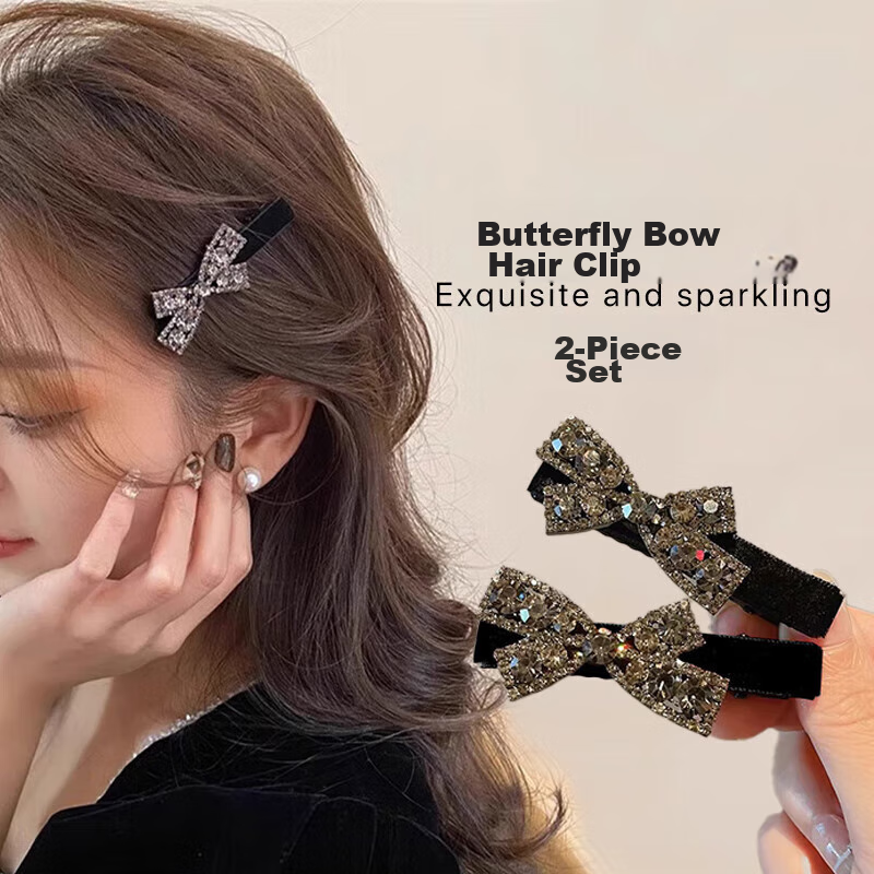 CHIMERA 2 Butterfly Hair Clips for Women - Stylish Side Bangs & Top Clips