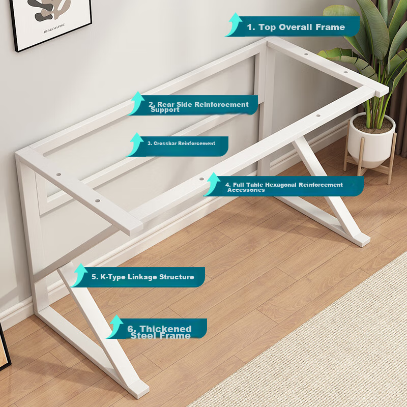 Yameile Simple Desktop Computer Desk for Home Office and Gaming