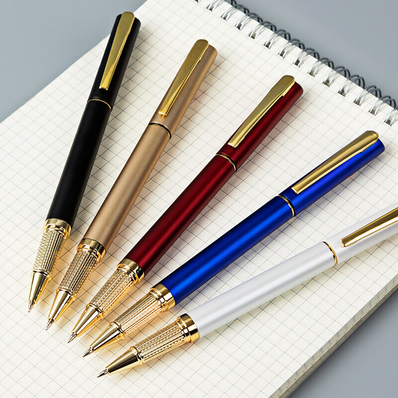 Longe Ballpoint Pens - 5-Pack Black Ink Gel Pens