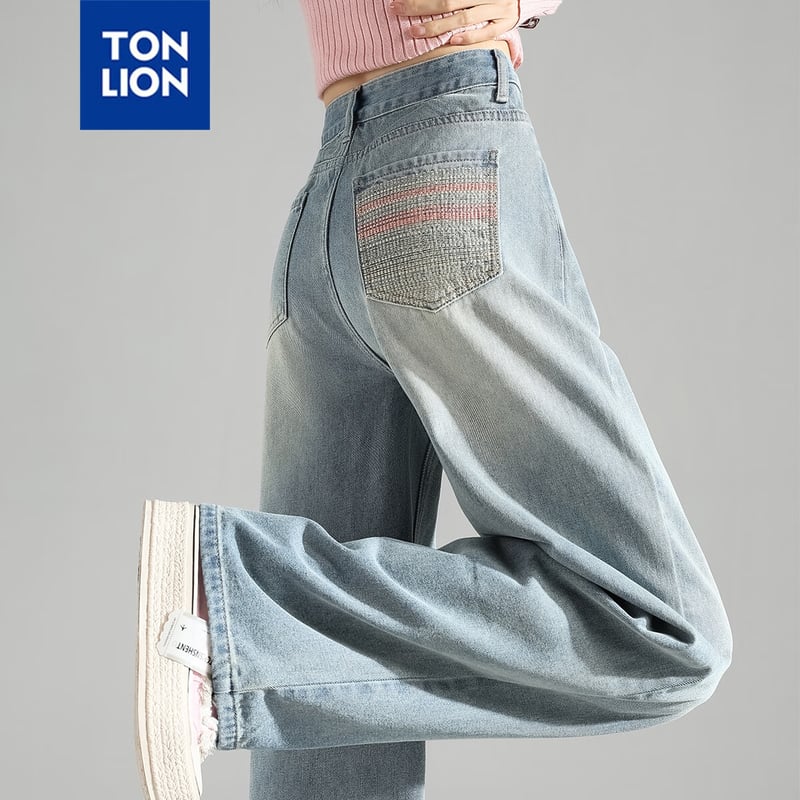 TonLion 2026 Women's Wide-Leg Slimming Jeans