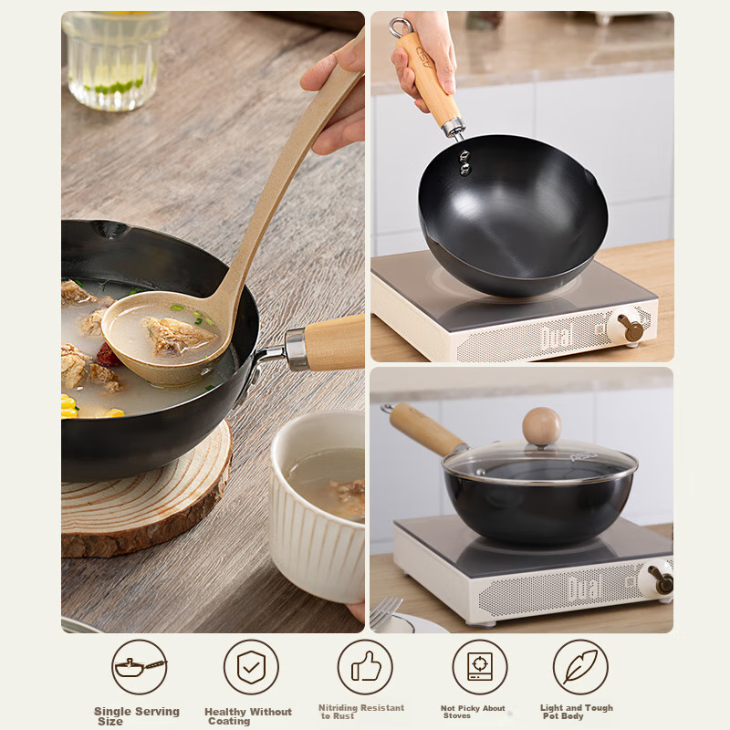 ASD Non-Coated 20cm Mini Iron Wok