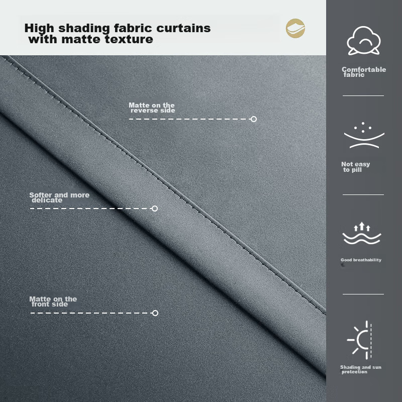 JD Original High Precision Gray Blackout Curtain