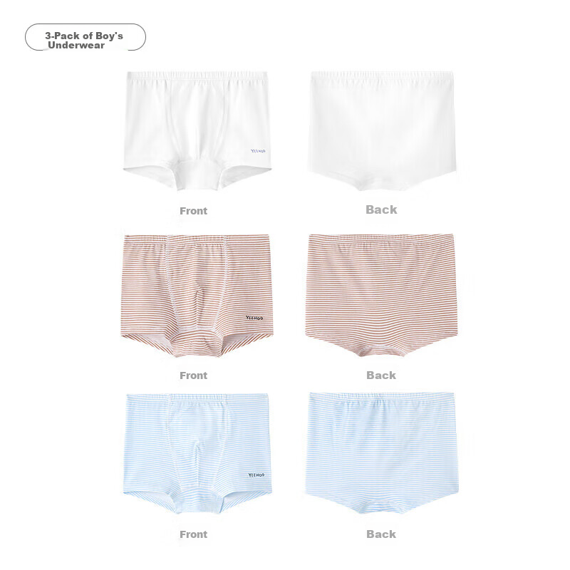 YEEHOO Antibacterial Girls' Boxer Briefs