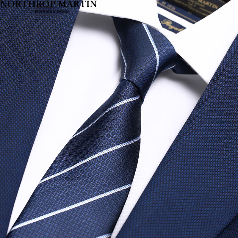 NORTHROP MARTIN Premium Pre-Tied Silk Tie for Men