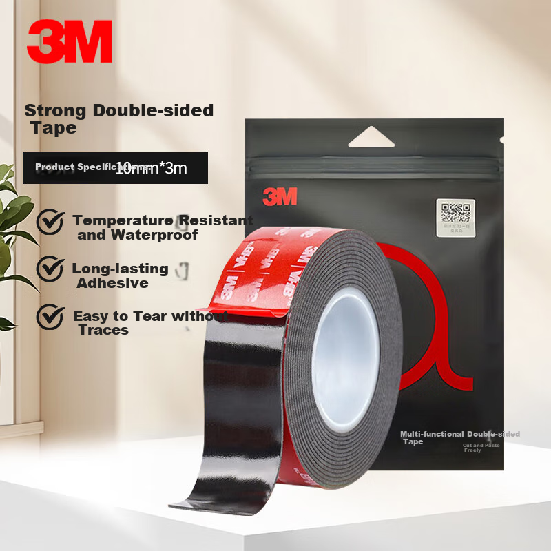 3M Double-Sided Rubber Tape - High-Adhesion & Transparent