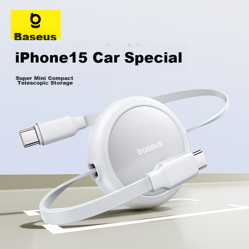 Baseus Retractable Type-C Fast Charging Cable for Apple 15/16 Pro Max