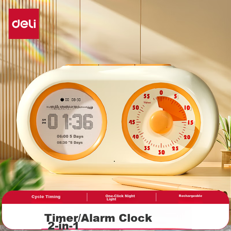 Deli Dual-Screen Visual Timer LE888