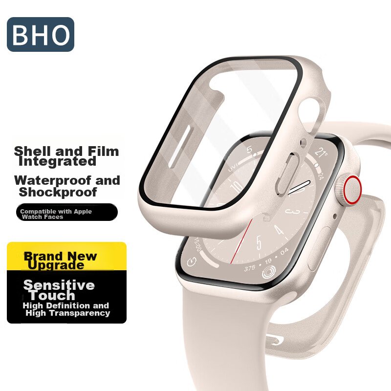 BHO Apple Watch 44MM Full Coverage Case with Tempered Glass