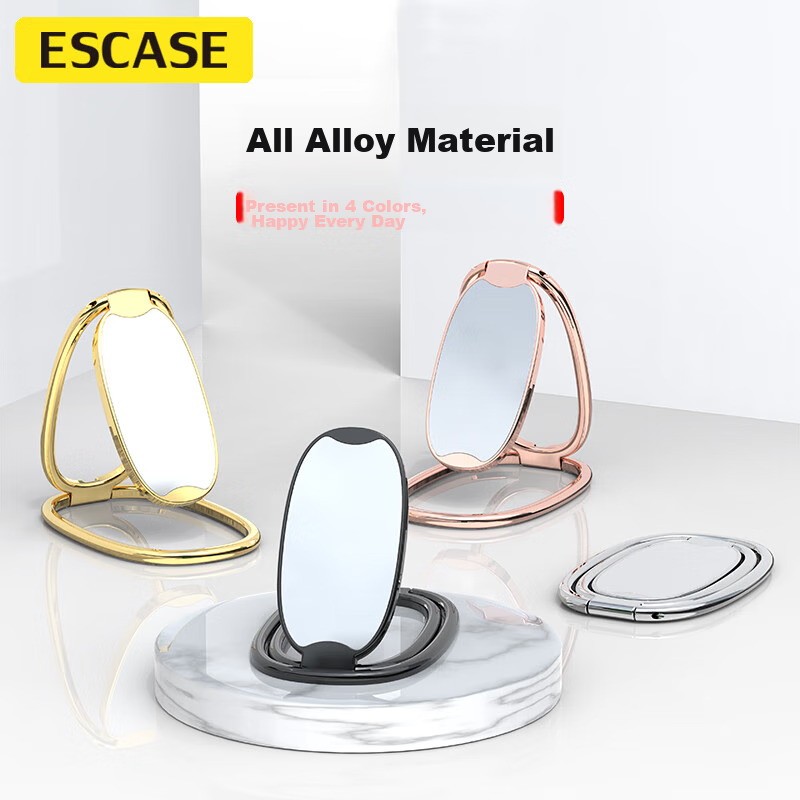 ESCASE Phone Stand - Foldable Metal Ring Clip