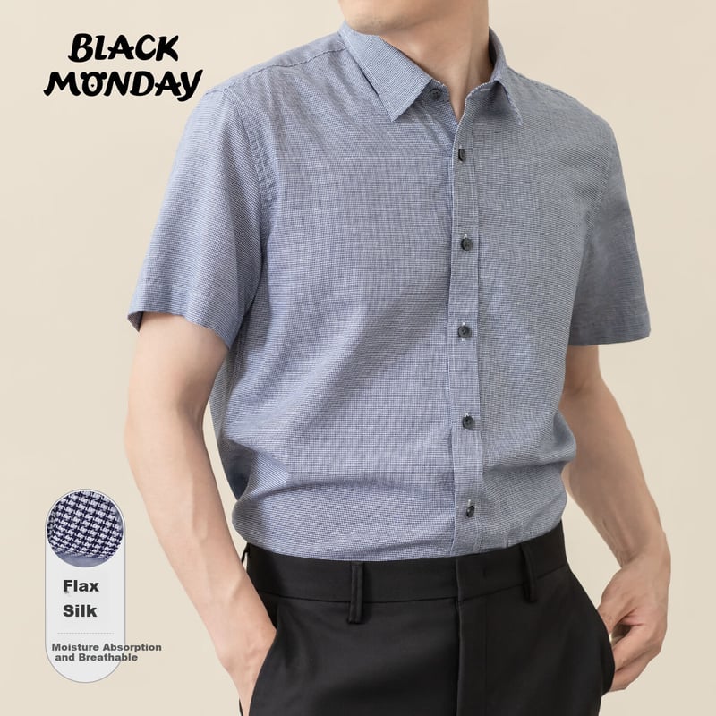 BLACKMONDAY Tencel Linen Shirt