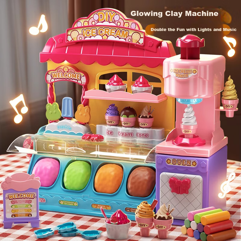 Beibeijia Kids Ice Cream Playdough Toy Machine